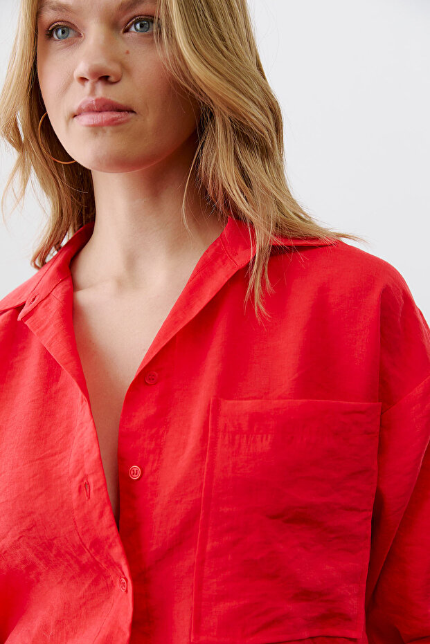 Apoletli Oversize Gömlek - 4