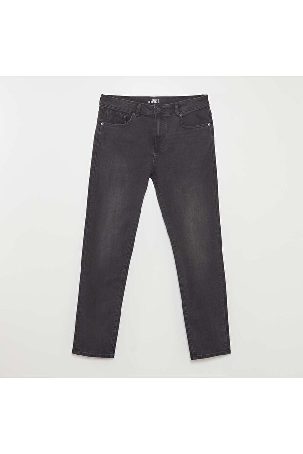 بنطال جينز بقصّة Slim-fit - L32 رمادي