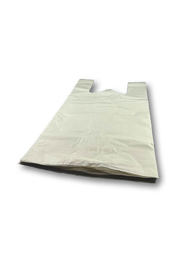 3 KG Kalın Beyaz Poşet Battal Boy Hışır Atlet Poşet Market Manav Poşeti Çöp Poşeti - 2