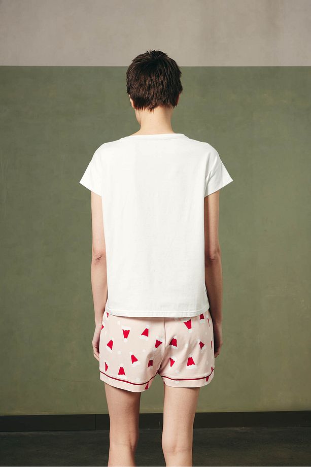 Kadın Pamuklu Şort Pijama Altı - 4