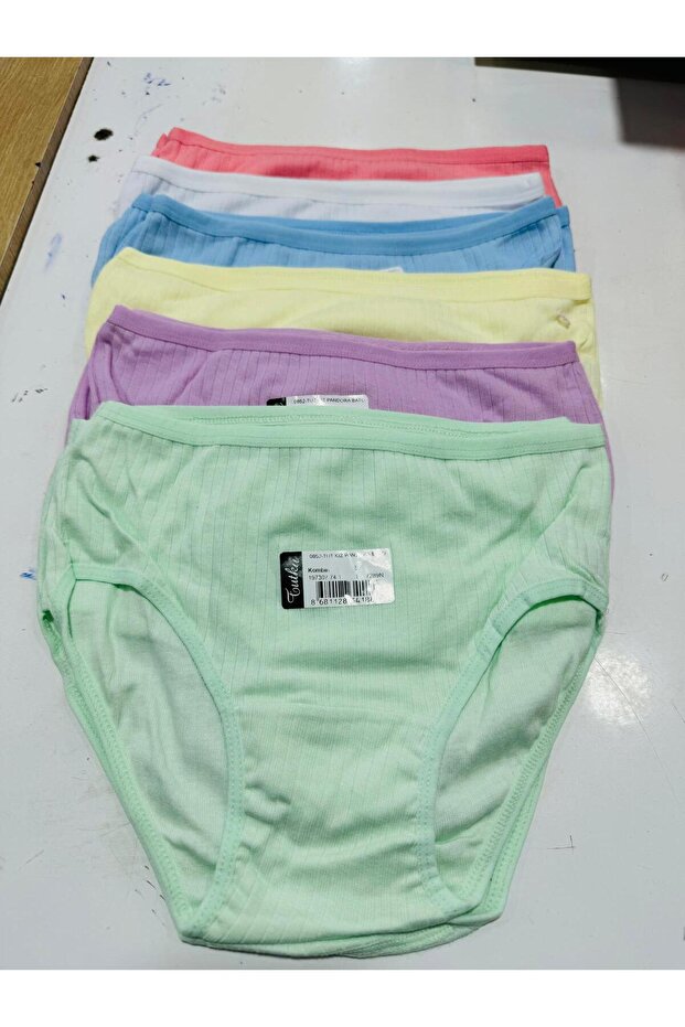 Ribbed Girls' Panties 12-Pack