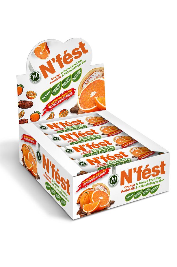 Meyve Bar Portakallı ve Kakaolu 40g x 12 Adet - 1