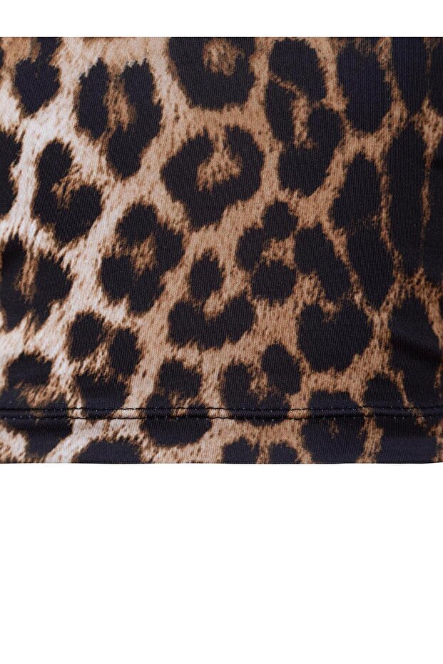 قميص داخلي برقبة سباحة بنقشة الفهد - 8