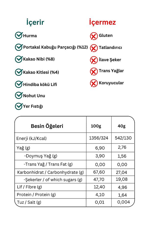 Meyve Bar Portakallı ve Kakaolu 40g x 12 Adet - 5