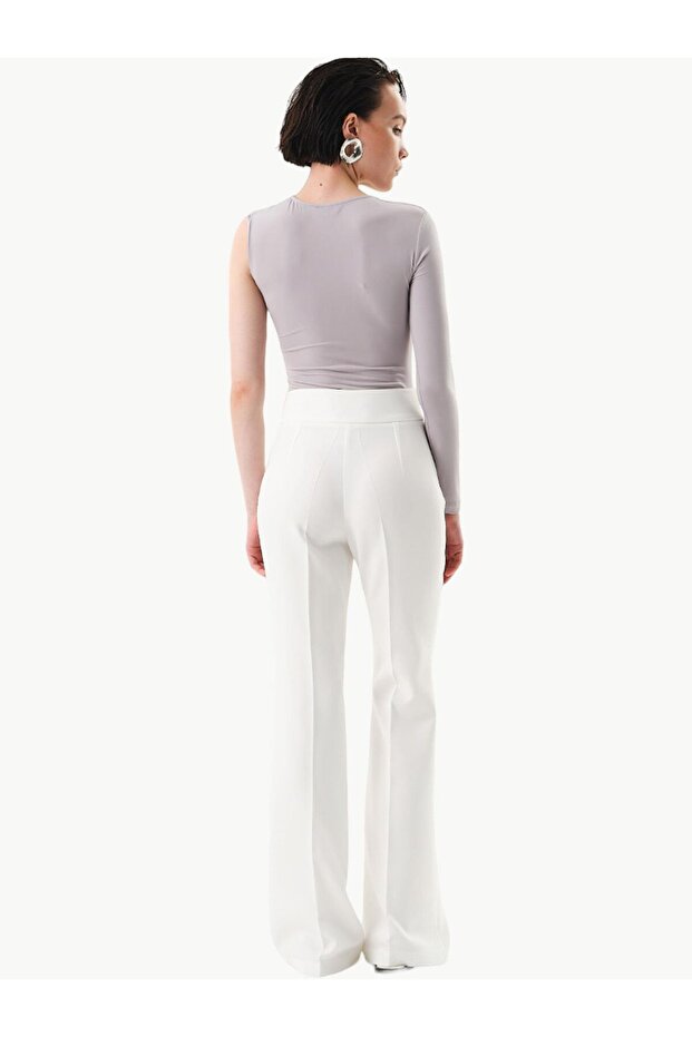 بدلة للجسم ذات أكمام واحدة باللون الرمادي - 3