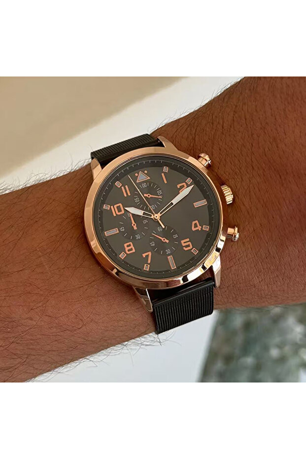 Steel Mesh Cord Men's Wristwatch