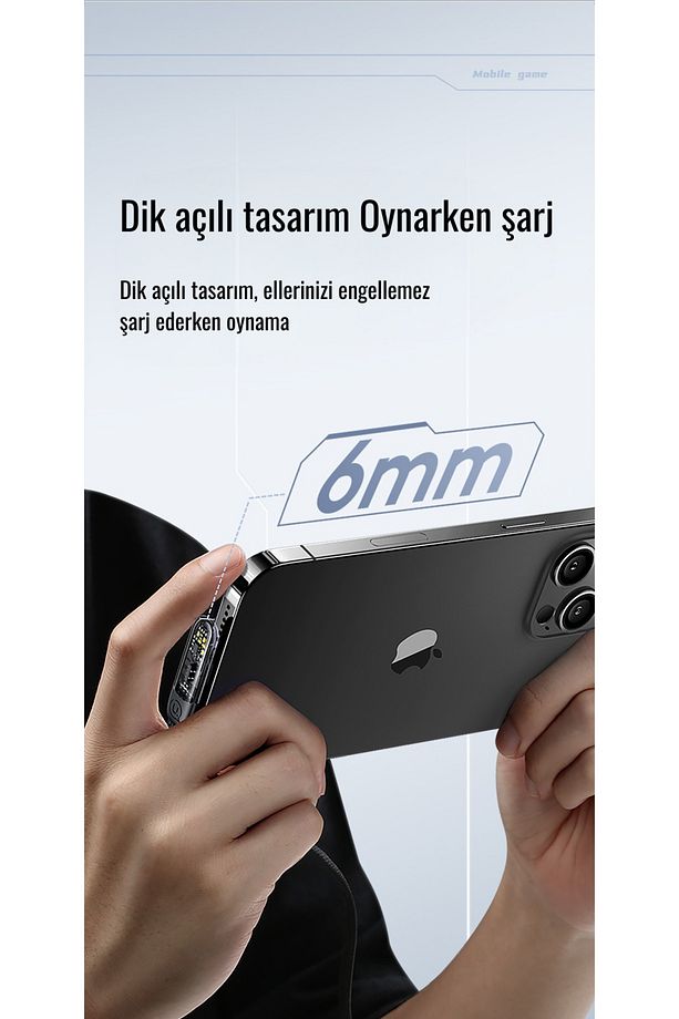 Usams Sj583 20w Lightning To Type-c Dirsek Iphone Samsung Uyumlu Hızlı Şarj Siyah - 3