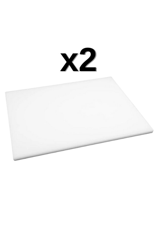 2 قطعة 40x30x2 سم لوح تقطيع من البولي إيثيلين الأبيض 4726