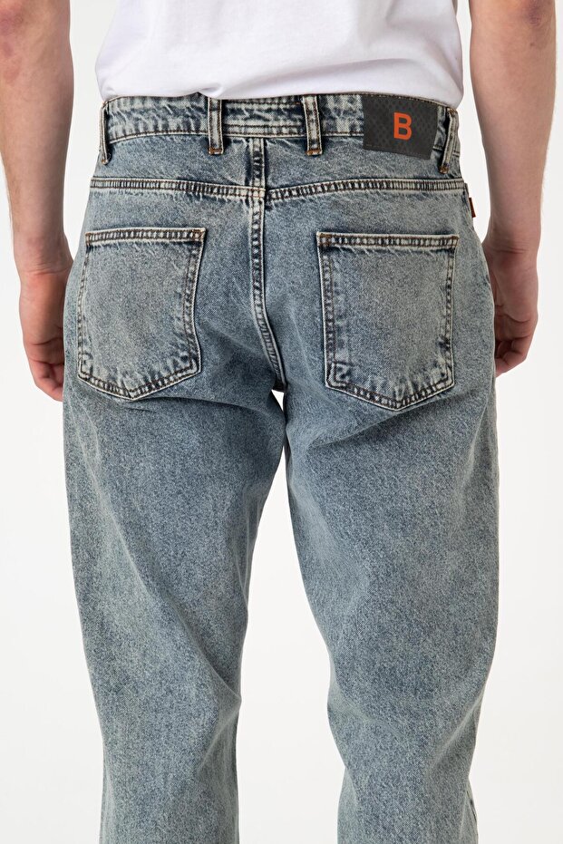 بنطلون جينز أزرق ثلجي من بنما - 7