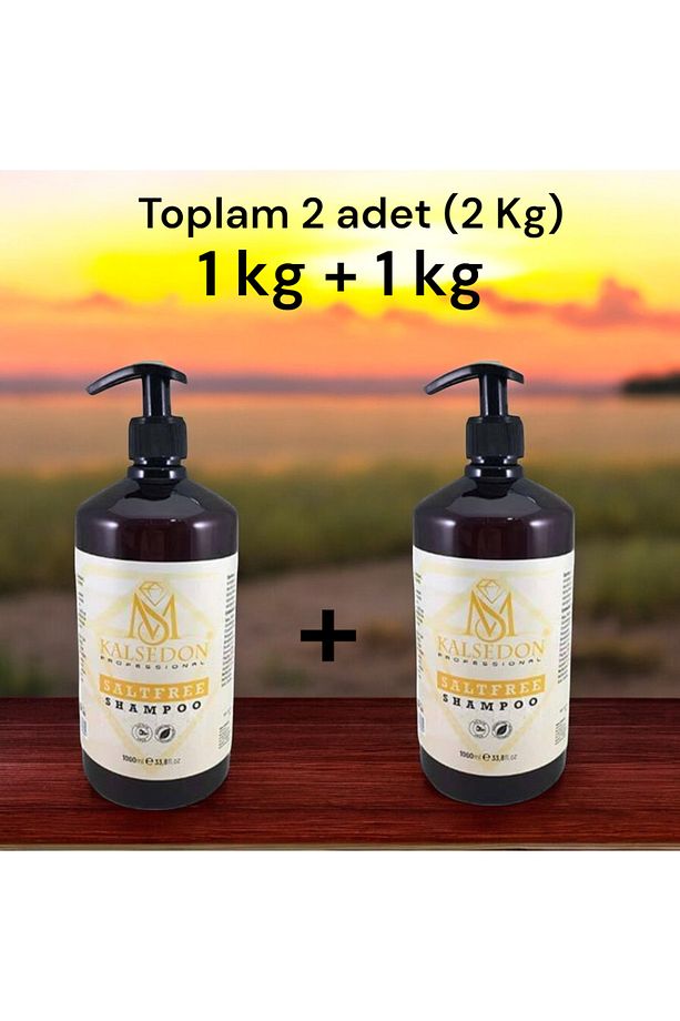 Kalsedon Hassas Ve Ağır Işlem Görmüş Saçlar Tuzsuz Şampuan 1000 ml (2 ADET) - 1