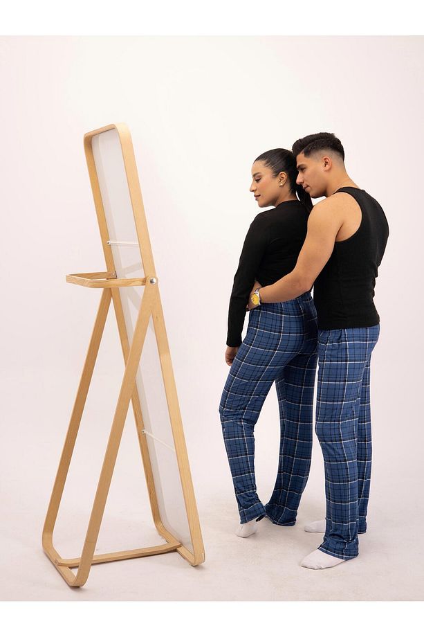 Ekose Kareli Yılbaşı Pijama Altı  Uisex Micro Pamuk - 2
