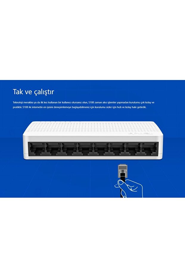 S108 V2 8 Port 10/100 Fast Ethernet Switch - 2