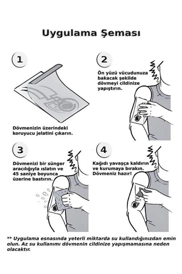TAMBOY KAPLAMA GÜVERCİN SAAT GÜL KOL BACAK İÇİN GEÇİCİ DÖVME - 4