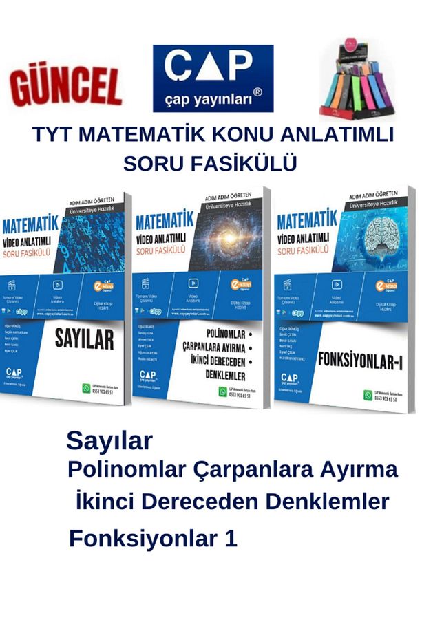 Çap Tyt Matematik Sayılar-Polinom-Fonksiyonlar 1-Konu Anlatımlı Soru Fasikül+Kalemlik - 1