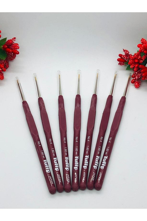Silikon Yumuşak Saplı Örgü- Dantel Tığ no: 4 - (1.60)  mm - 6