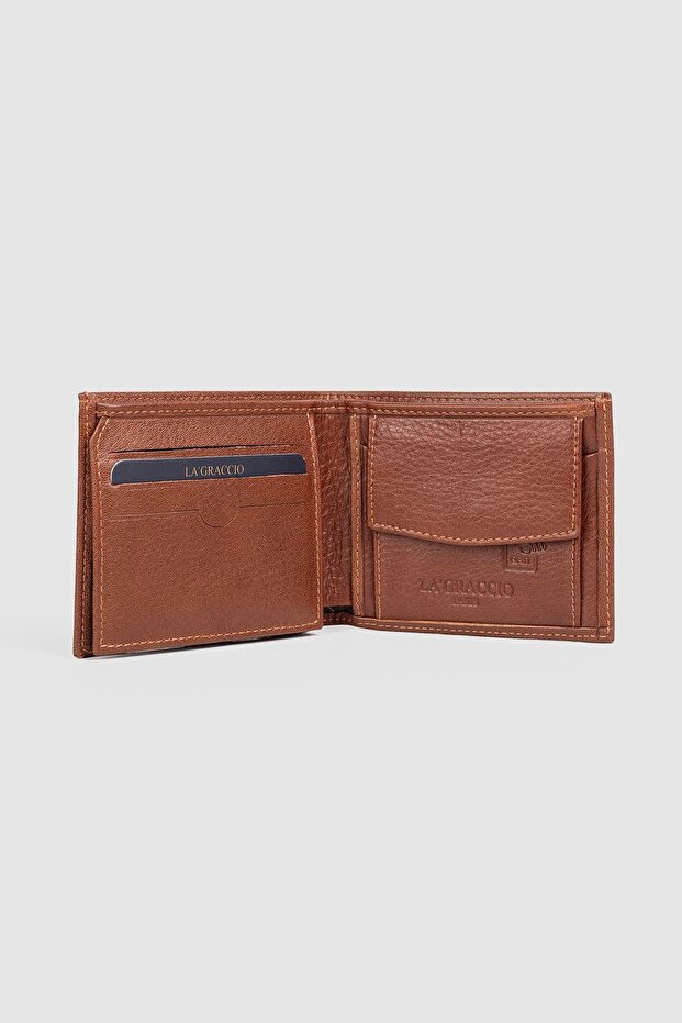 La'Graccio Paris Genuine Leather Men's Wallet Tan