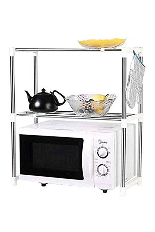 حامل ميكروويف فضي - 1