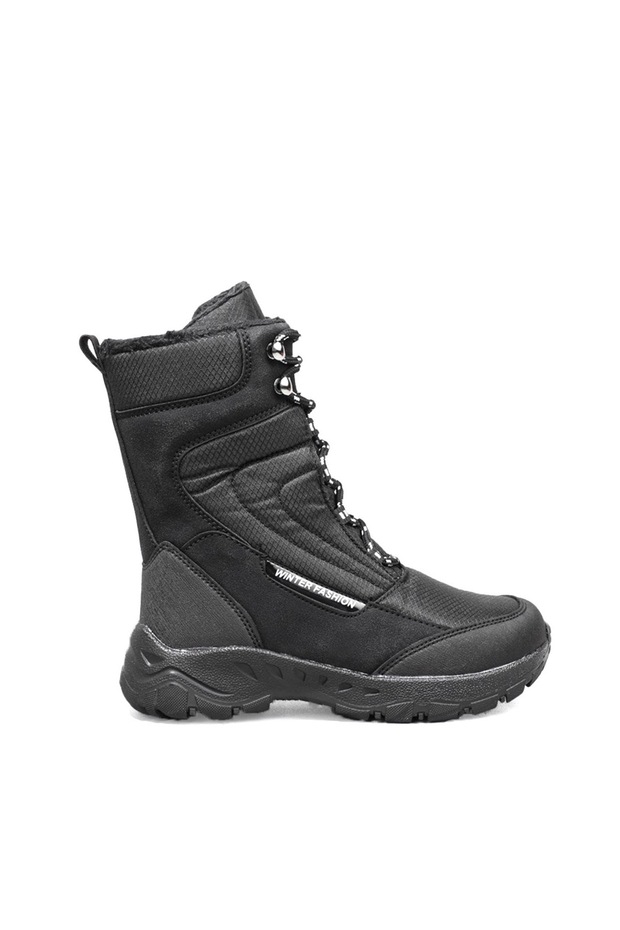 Onlo Ayakkabı TW.9280 Siyah Kürklü Kadın Kar Bot - 1