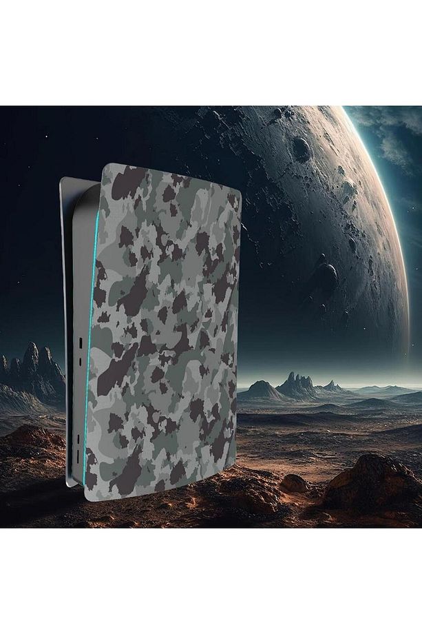 Ps5 Dijital Sürüm Uyumlu - Army Kamuflaj Desenli Konsol Faceplate Shell Covers Kapakları - 7