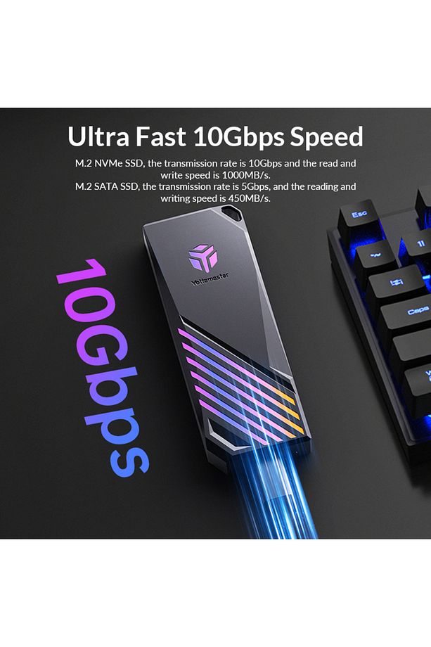 M.2 Nvme Sata Ssd Kutusu 2230/2242/2262/.2280 Çift Protokol 10Gbps Nvme 5Gbps Sata Ngff Kutusu - 6