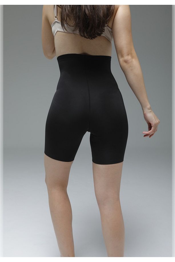 Anoky Model Lazer Kesim Spor Bisiklet Antreman Şortu İz Yapmayan Şort Siyah Renk - 4