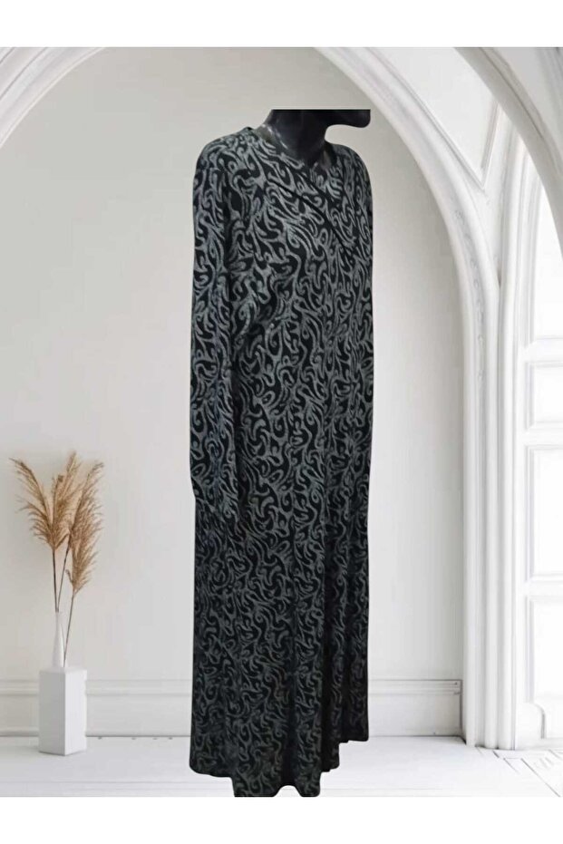 Kışlık Rahat Kumaş Elbise - 2