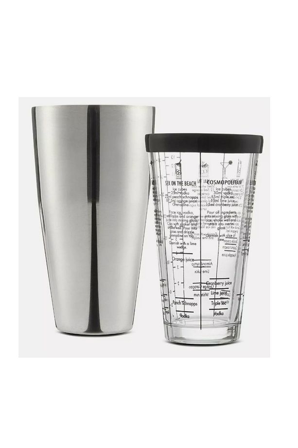 10 Parça Avantajlı Kokteyl Hazırlama Seti Camlı Boston Shaker 750 ml ( Stand Hediyeli, Kutulu ) - 2