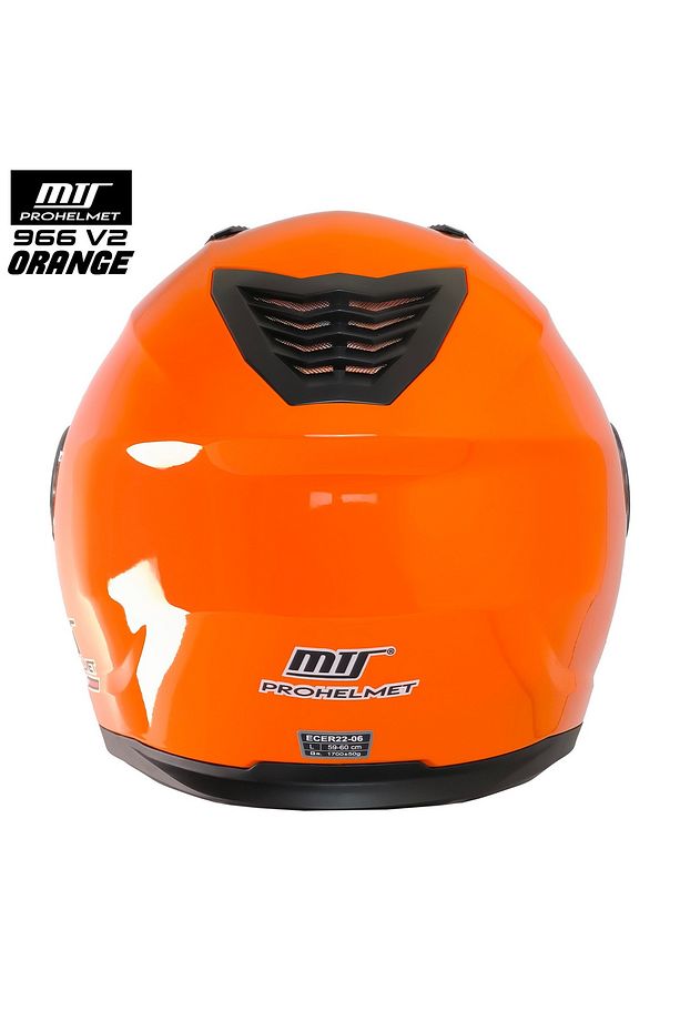 -966-V2 ÇENE AÇILIR KASK (ORANGE) - 3