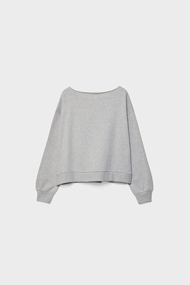 Bisiklet yaka sweatshirt - 6