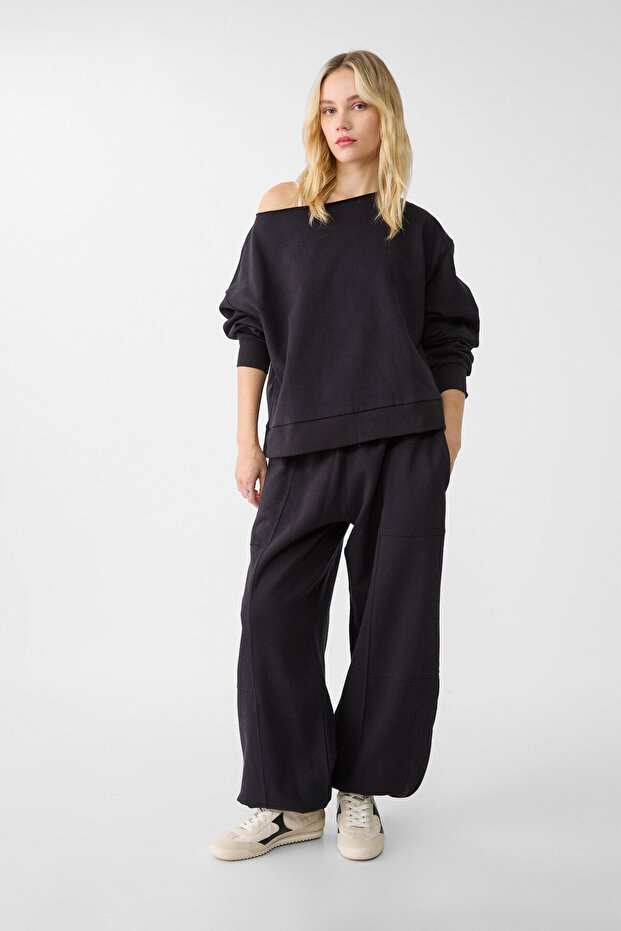 Bisiklet yaka sweatshirt - 2