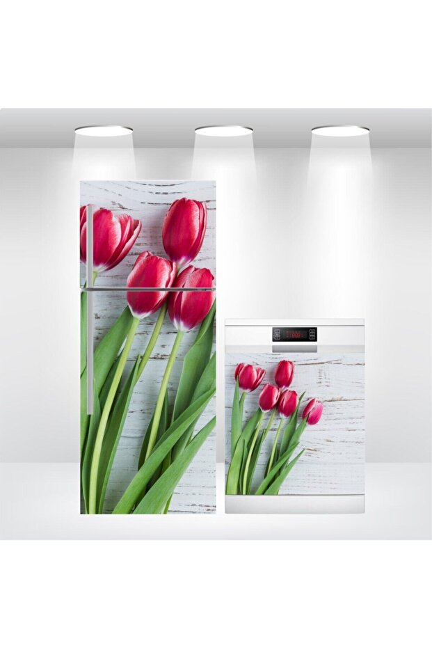 Refrigerator and Dishwasher Door Self-Adhesive Sticker Foil Tulip