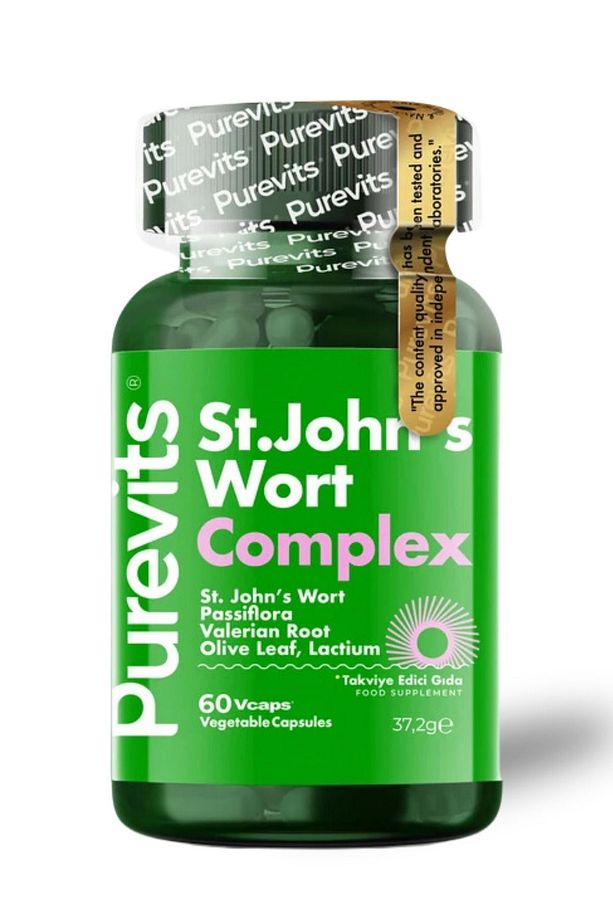 St. John's Wort - Sarı Kantaron & Passiflora - 60 Adet Vegan Kapsül - 1