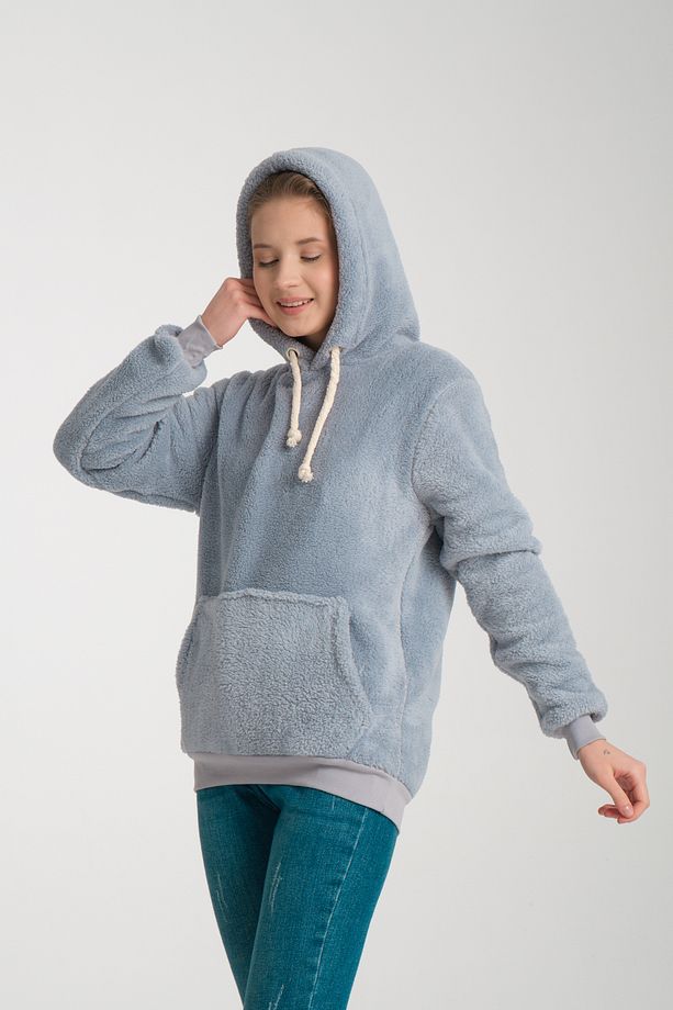 GRODY.T  Unisex kapüşonlu sweatshirt peluş - 8