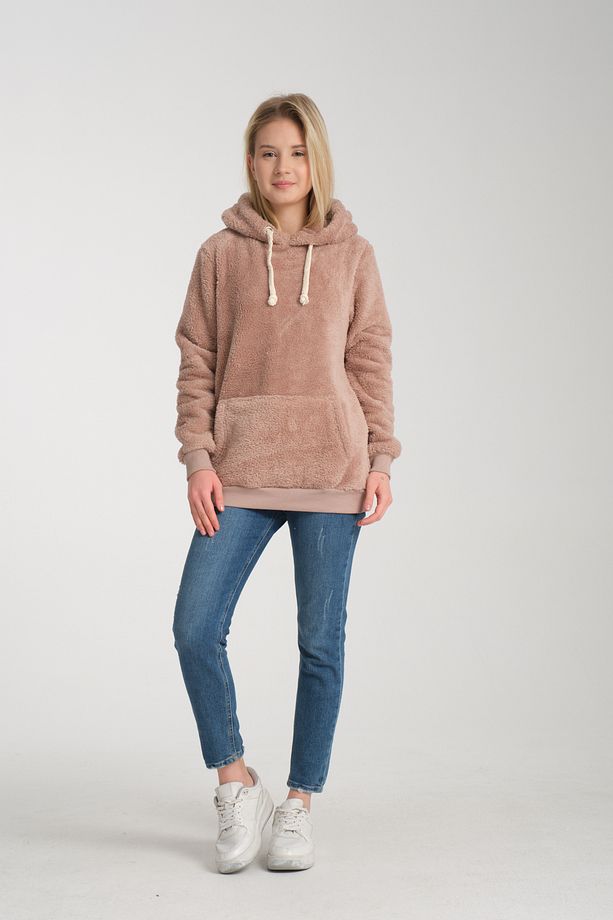GRODY.T  Unisex kapüşonlu sweatshirt peluş - 1