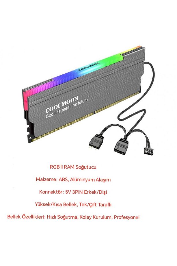 Ram Soğutucu Isı Emici Termal Soğutucu Rgb'li Ddr/ddr2/ddr3/ddr4/ddr5 Yüksek Performanslı - 5