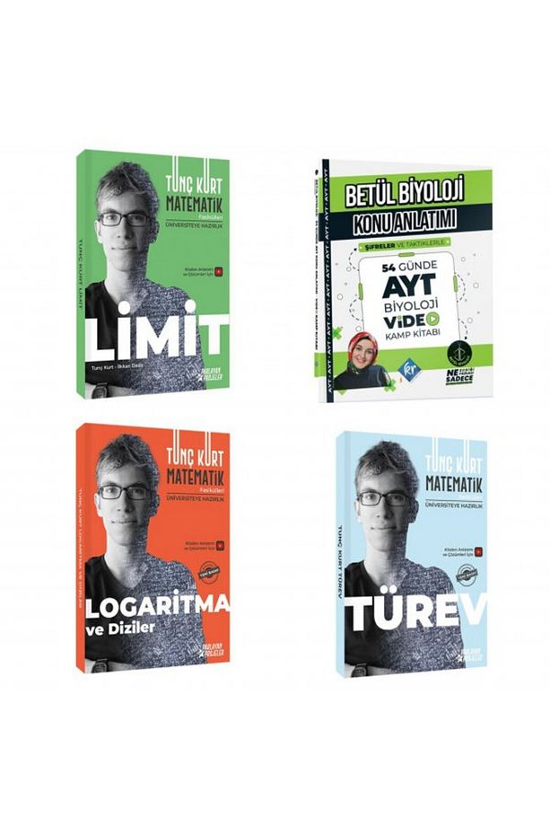 Betül Biyoloji Konu 54 Günde AYT Biyoloji Kamp +Tunç Kurt 2025 Limit+ Logaritma+ Türev Fasikül Set - 1