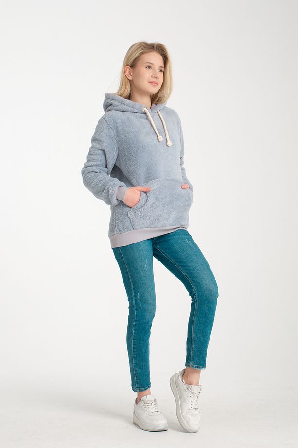 GRODY.T  Unisex kapüşonlu sweatshirt peluş - 7