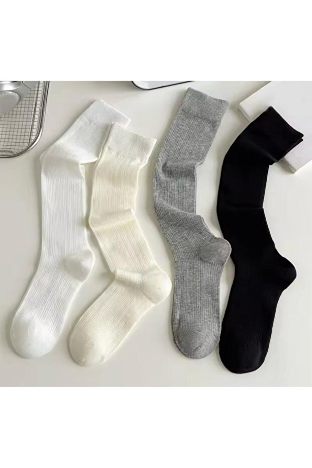 Set of 4 Pairs of Knee Socks - 1