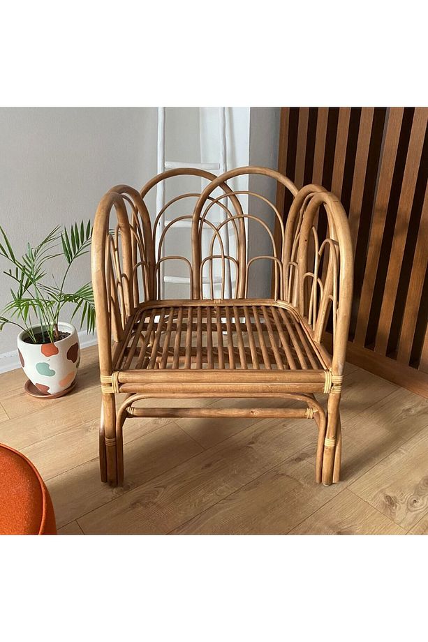 El Yapımı Bambu Tekli Koltuk - 6