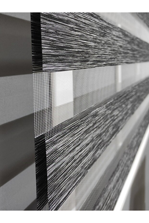 Siyah Bambu Zebra Perde R-11 - 5