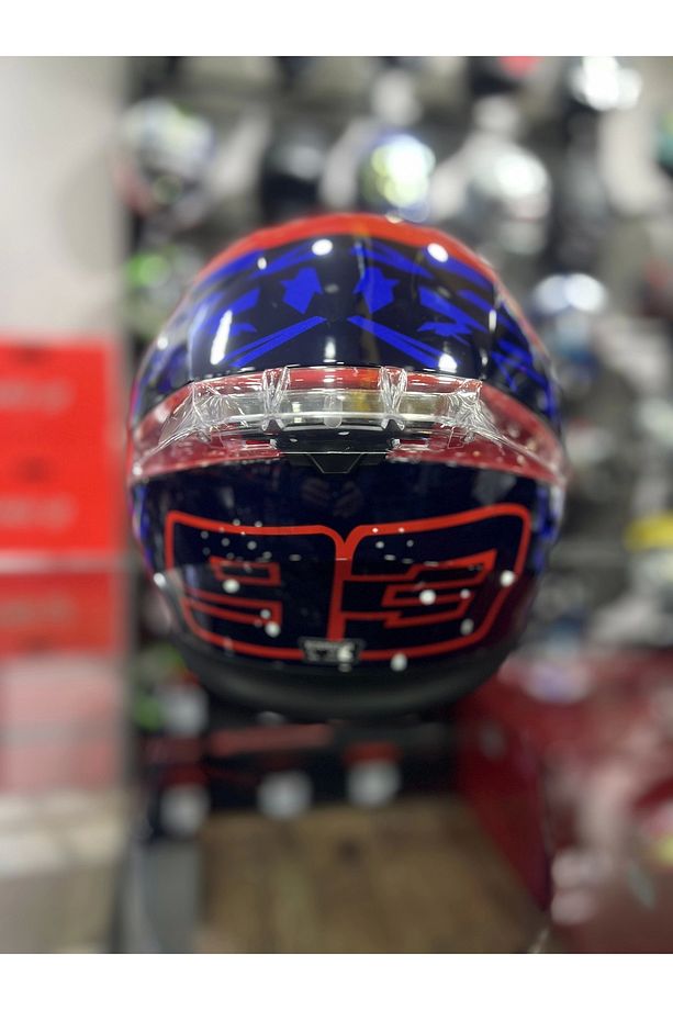 965 Mrc93 Kırmızı Mavi Çene açılır Kask - 3