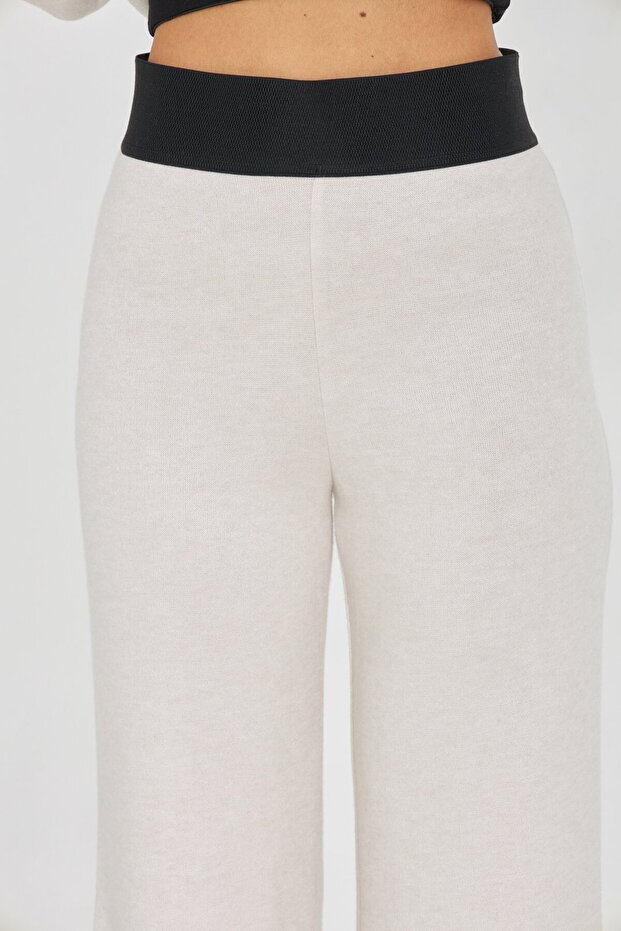 İSPANYOL PAÇA BEJ TRİKO PANTOLON - 6