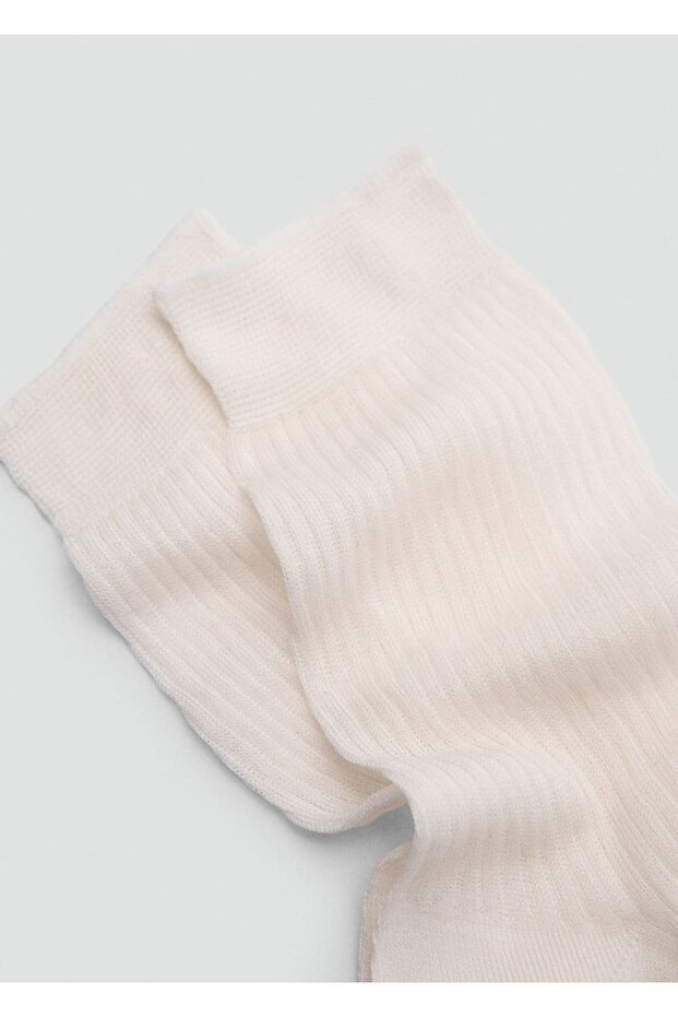 Pamuklu ribana çorap - 1