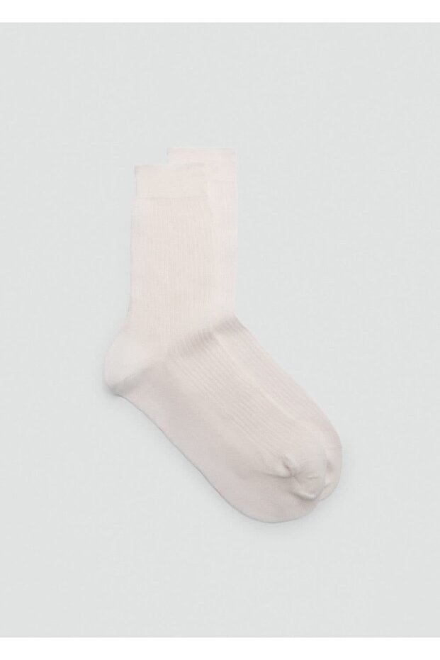 Pamuklu ribana çorap - 2