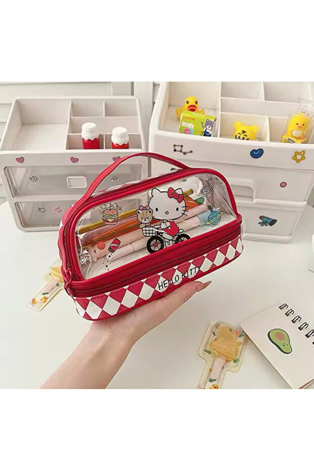 Sanrio Hello Kitty Kuromi Cinnamoroll My Melody Melody Leather Makeup Bag
