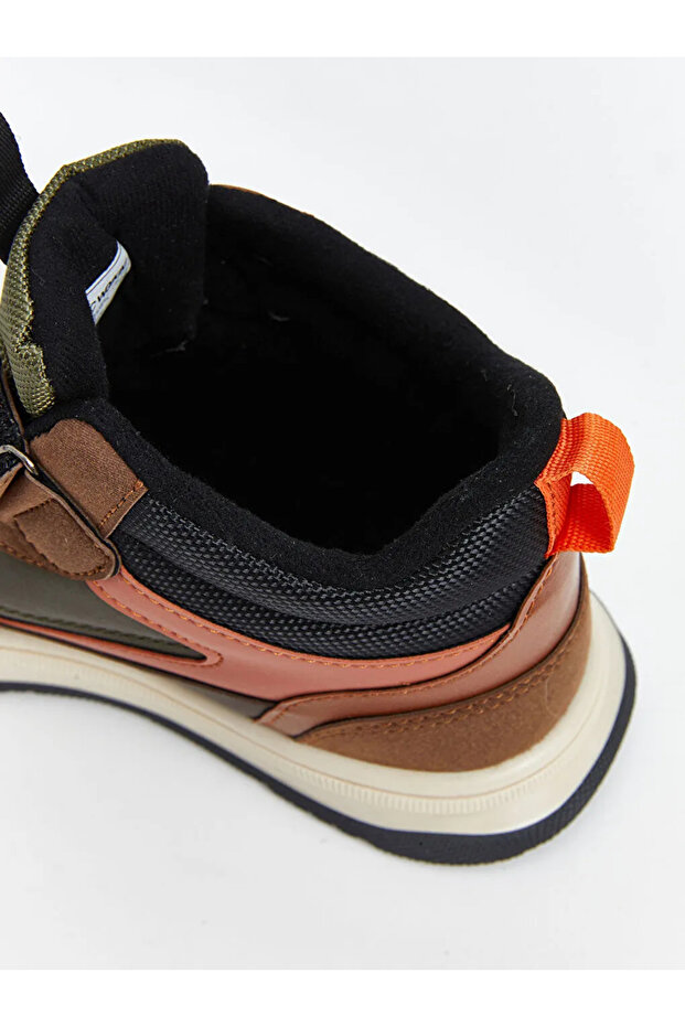 Lcw Steps Kahverengi Renk Bloklu Bağcık Ve Cırt Cırtlı Erkek Çocuk Spor Ayakkabı - 6