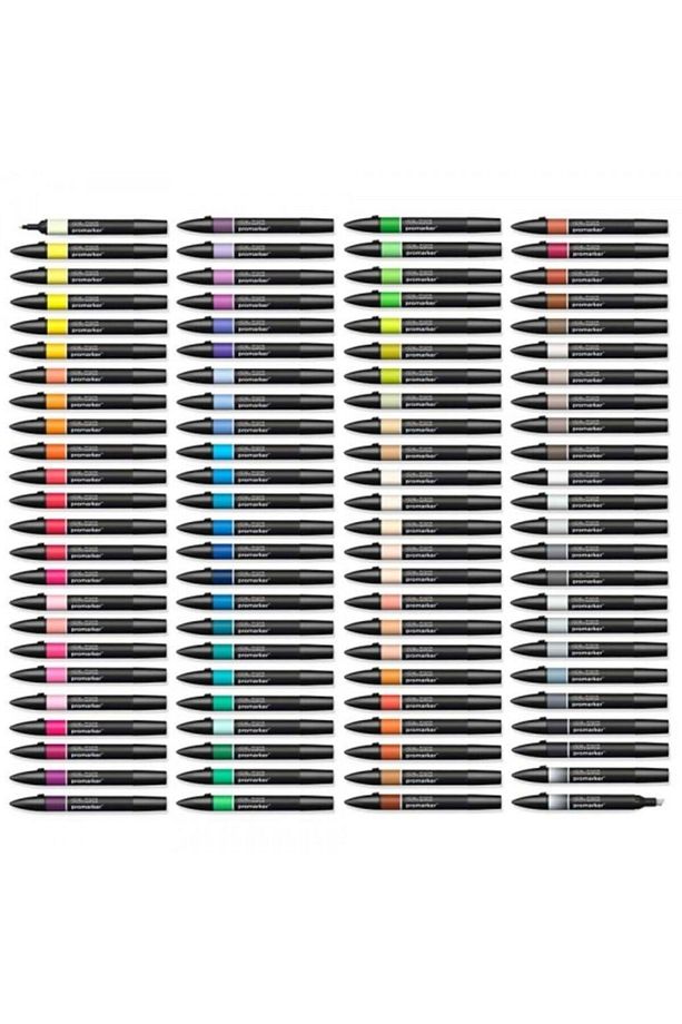 Promarker Büyük Karışık Masaüstü Standlı Set 96 Renk - 2