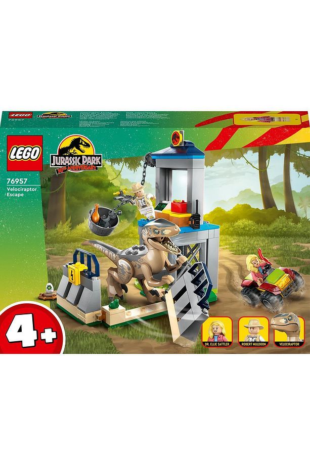 ® Jurassic Park Velociraptor Kaçışı 76957 - 4 Yaş ve Üzeri için Yaratıcı Yapım Seti (137 Parça) - 4