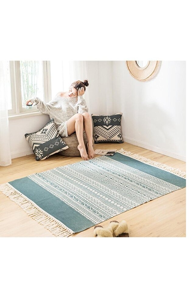 Rectangular Soft Touch Carpet Multicolour 120x180cm - 2