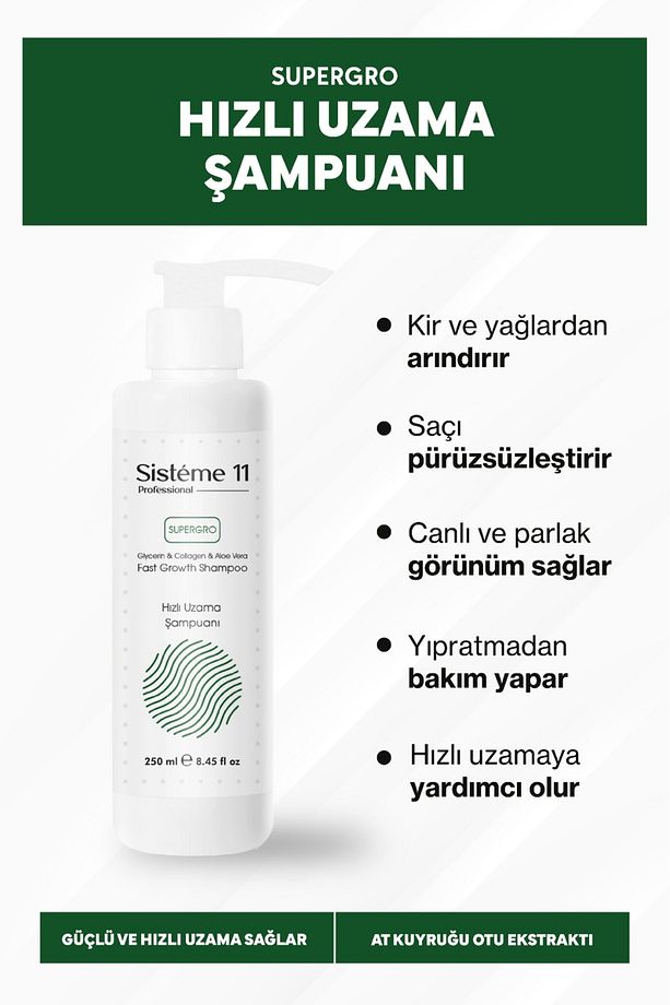 Sisteme 11 Hızlı Uzama Şampuanı 250 ml 8684091009238 - 1